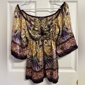 Hale Bob 100% Silk Bohemian Women's Top